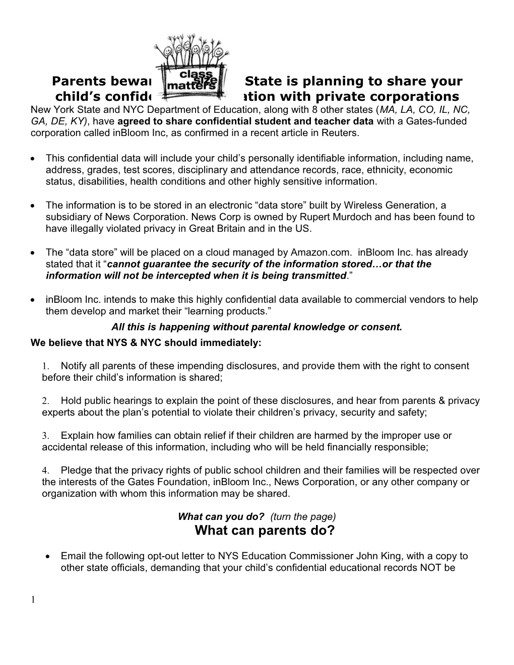 Parents Beware! New York State Is Planning to Share Your Child S Confidential Information