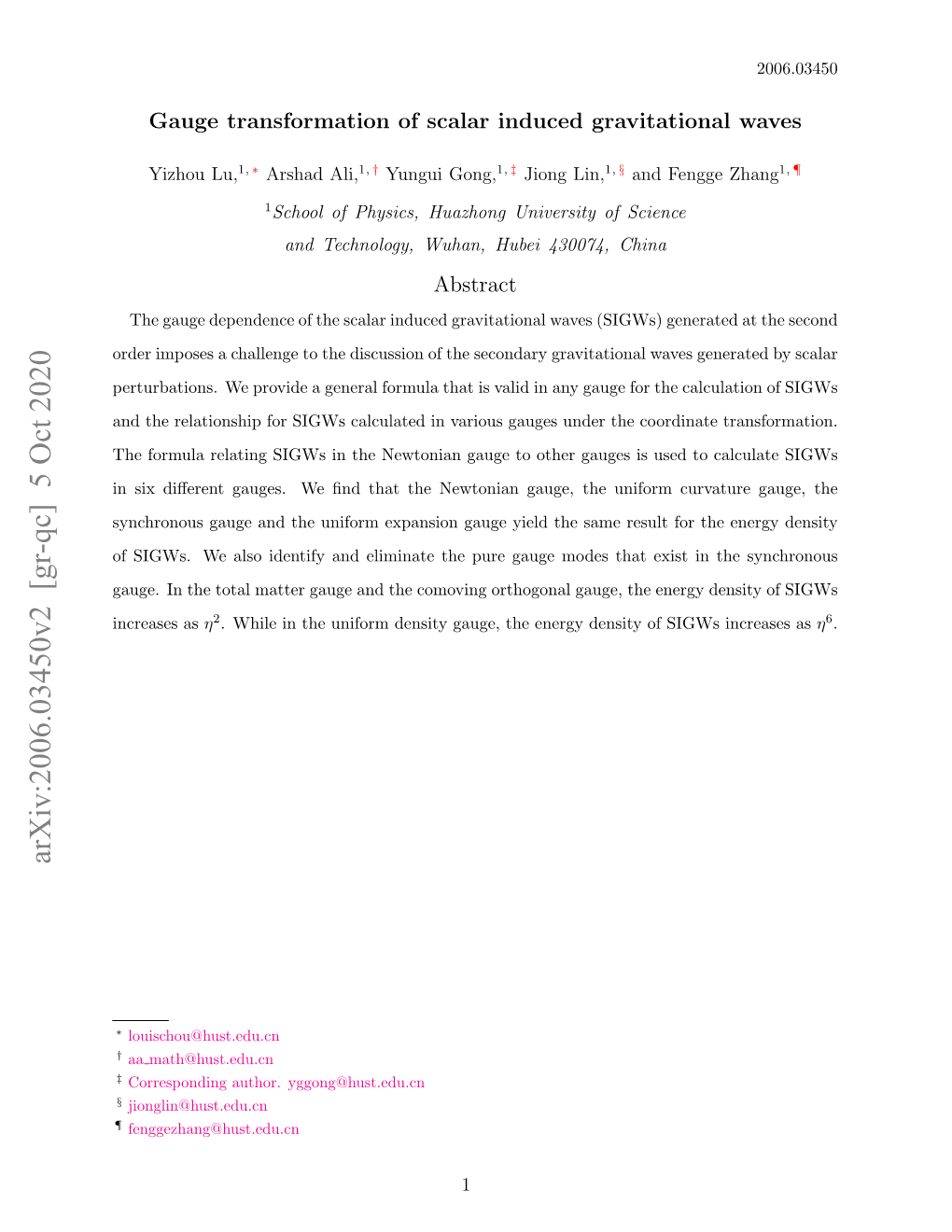 Gauge Transformation of Scalar Induced Gravitational Waves