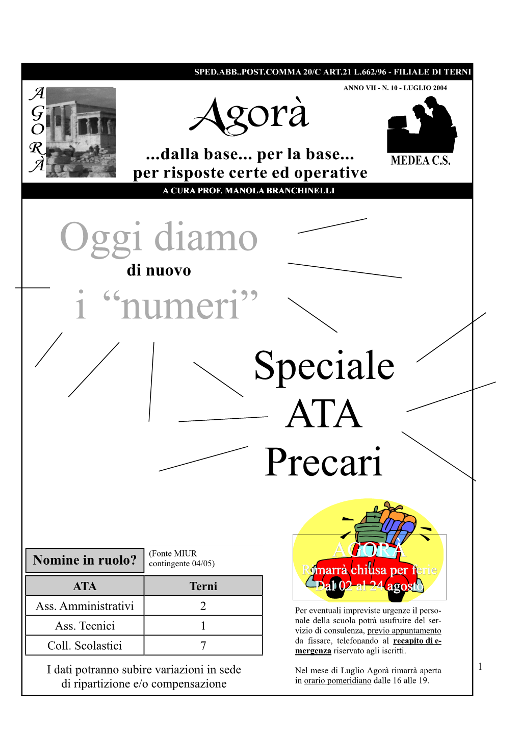 Agorà Luglio 2004 Secondo Invio.Pub