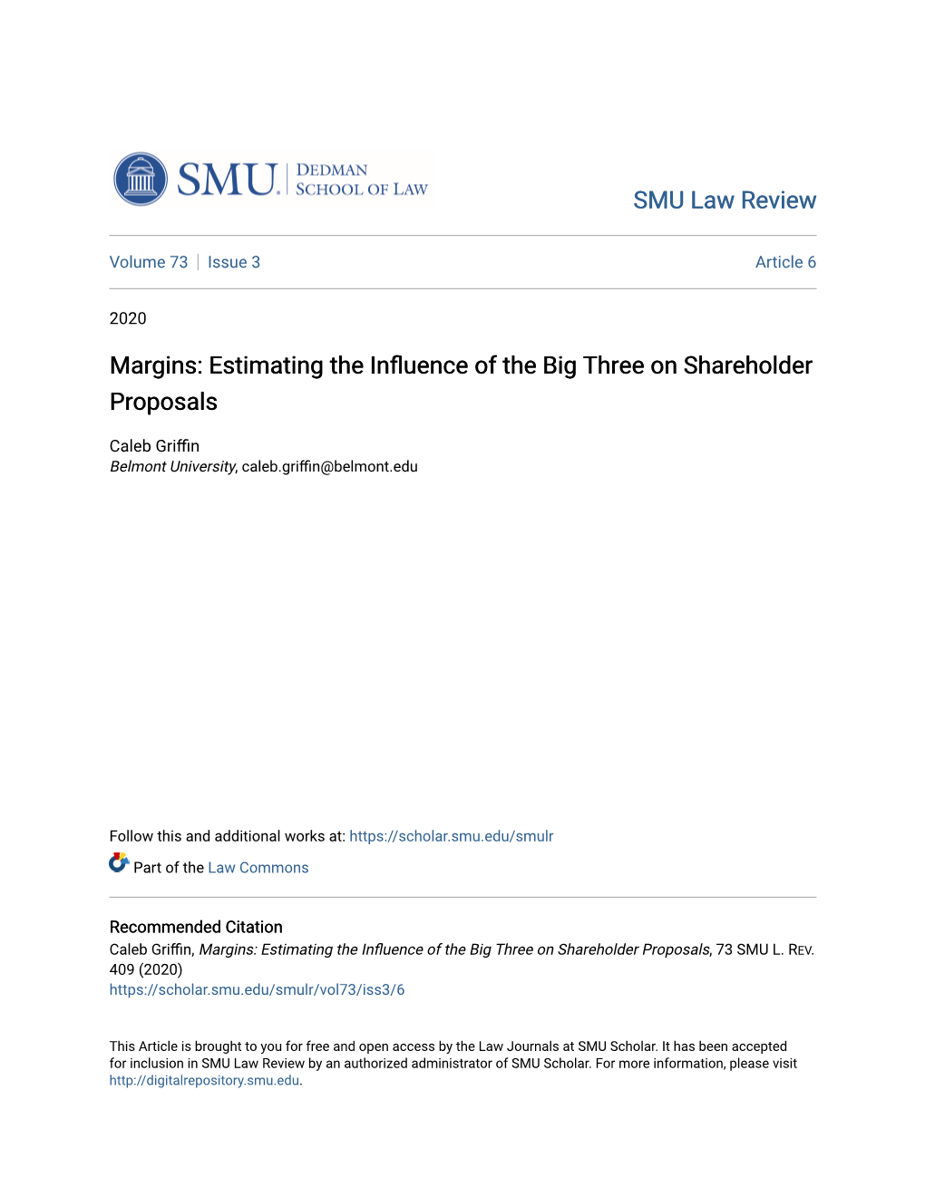 Estimating the Influence of the Big Three on Shareholder Proposals