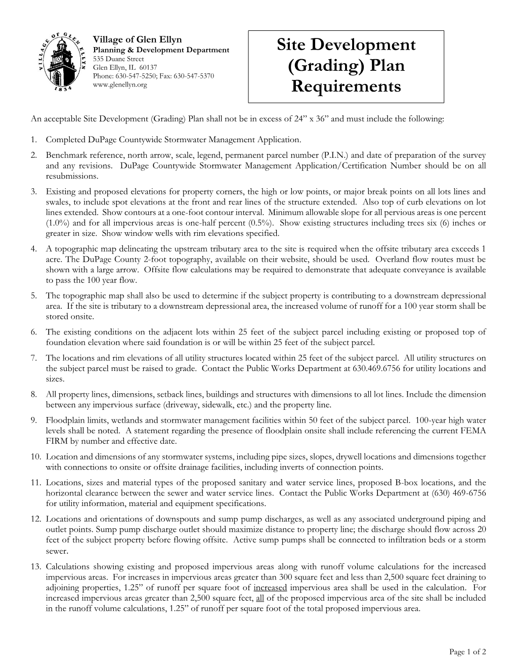 Site Development (Grading) Plan Requirements Rev 21519.Docx