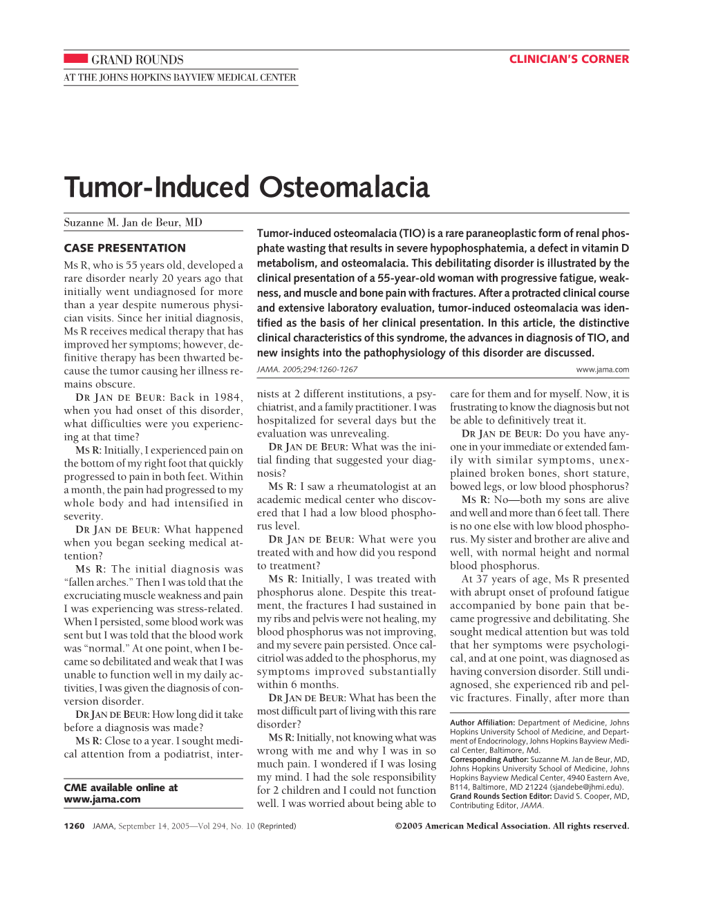 Tumor-Induced Osteomalacia