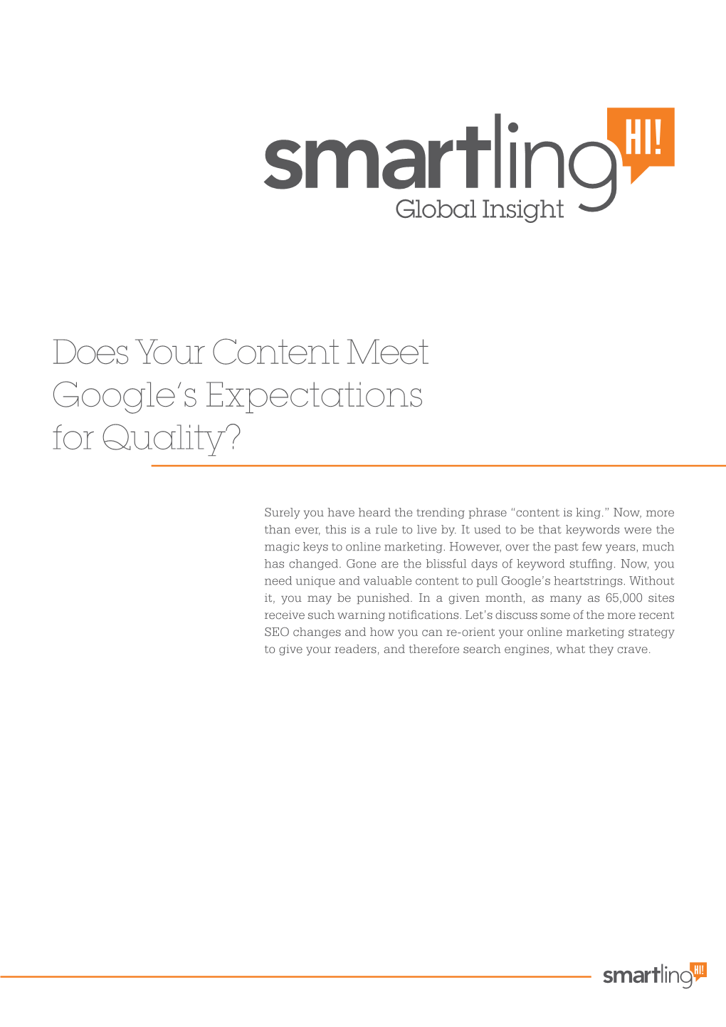 Does Your Content Meet Google's Expectations for Quality?