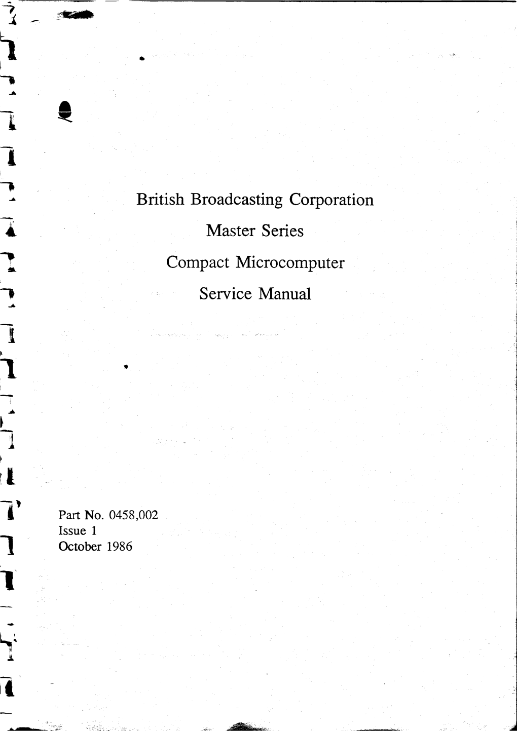 Master Series Compact Microcomputer Service Manual