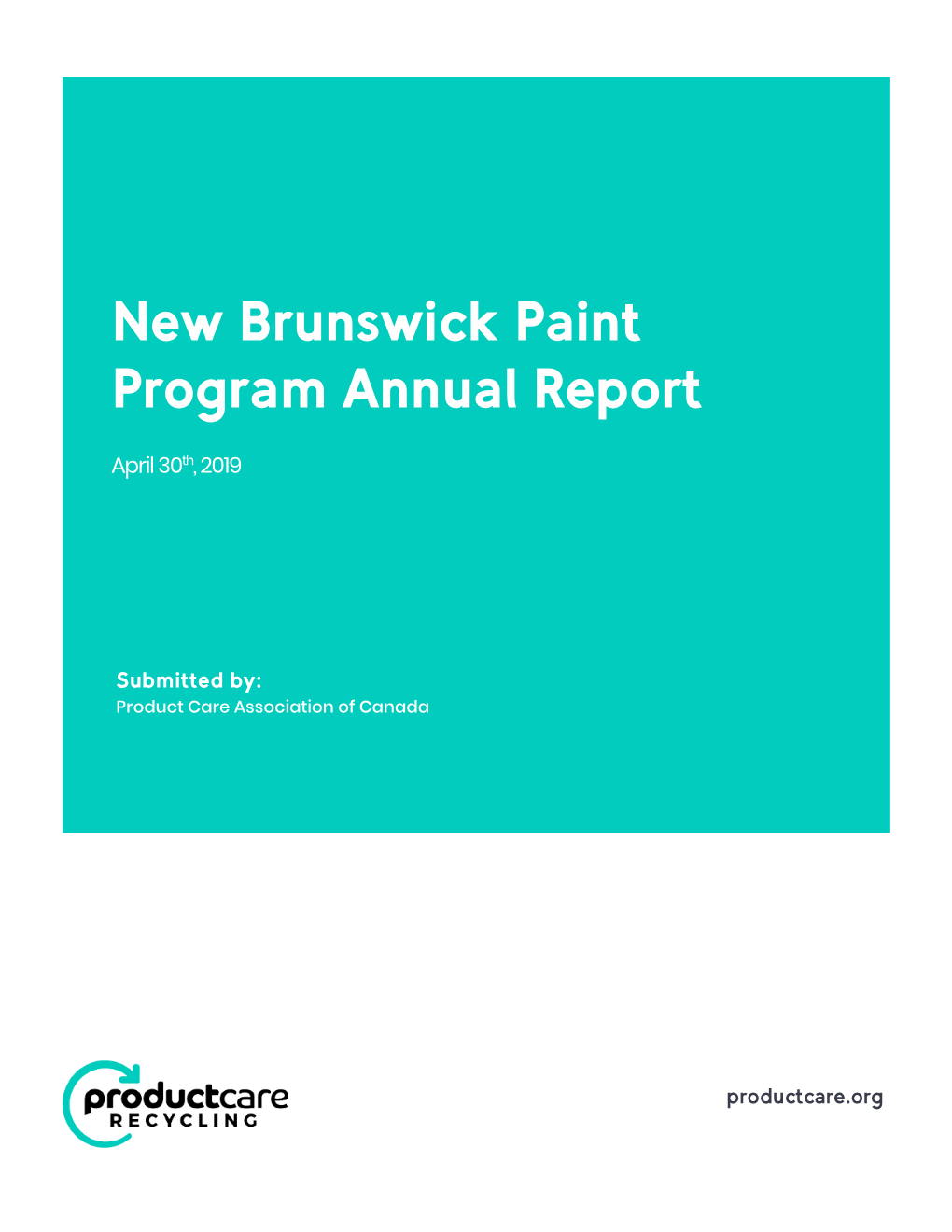 New Brunswick Paint Program Annual Report