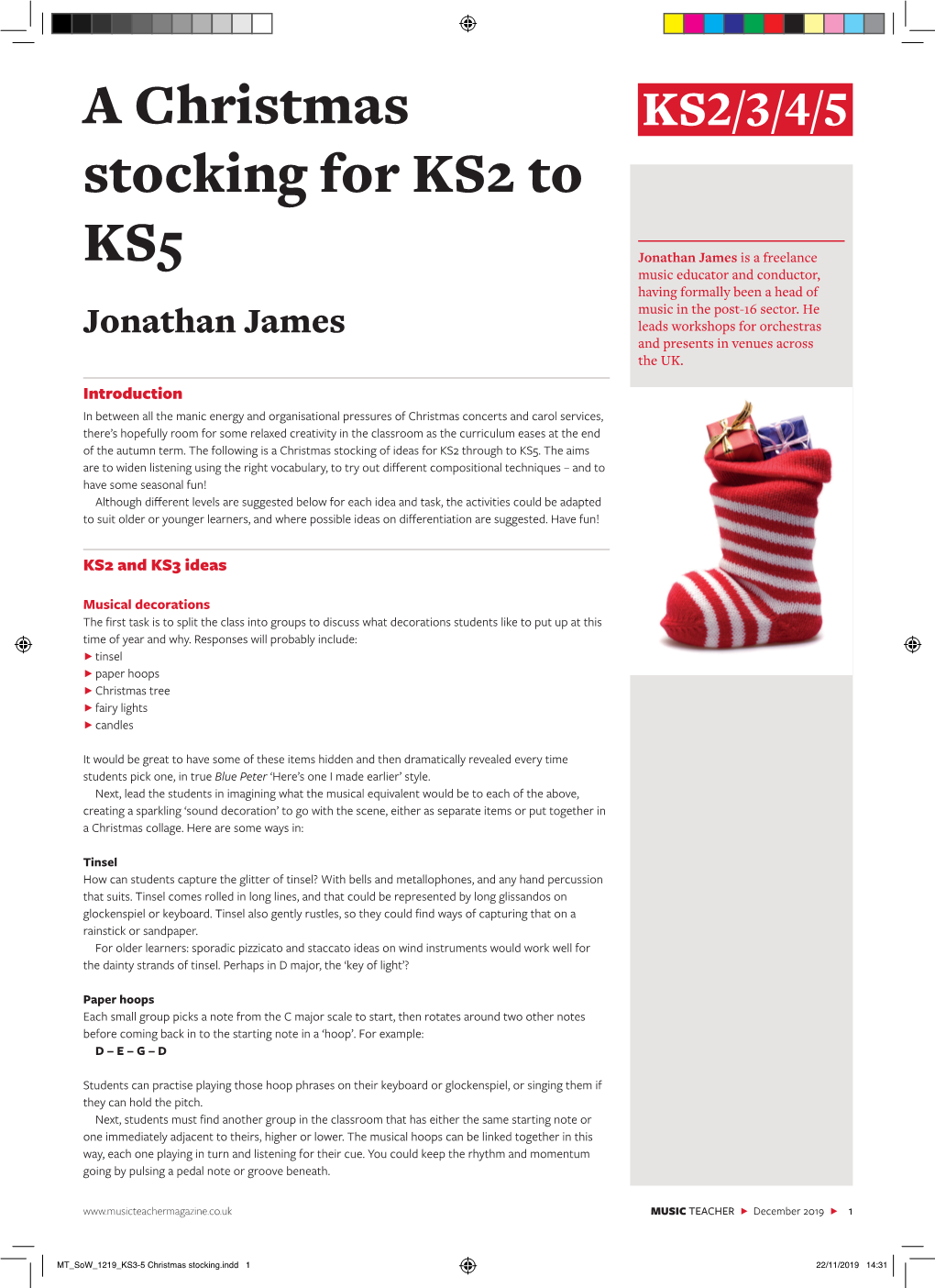 A Christmas Stocking for KS2 to KS5 KS2/3/4/5