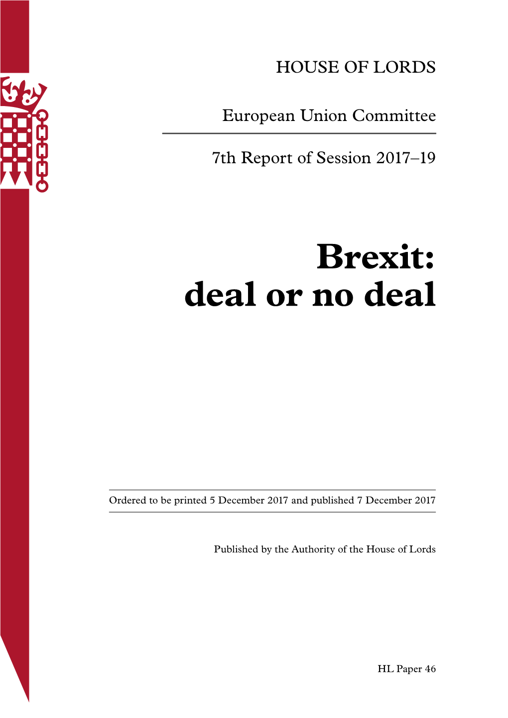 Brexit: Deal Or No Deal