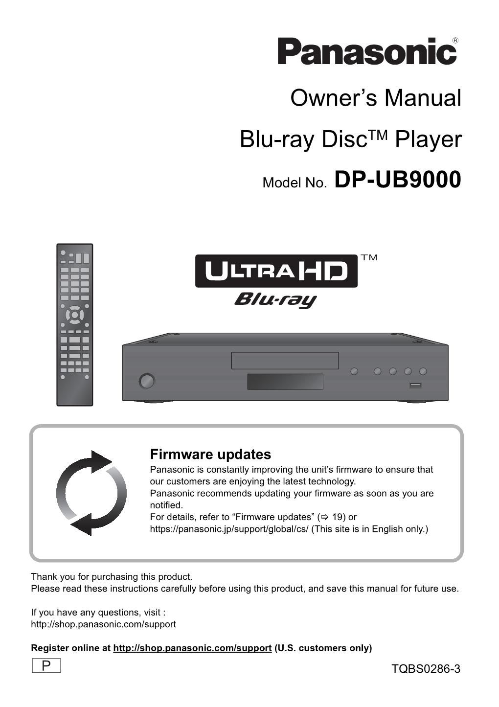Owner's Manual Blu-Ray Disctm Player
