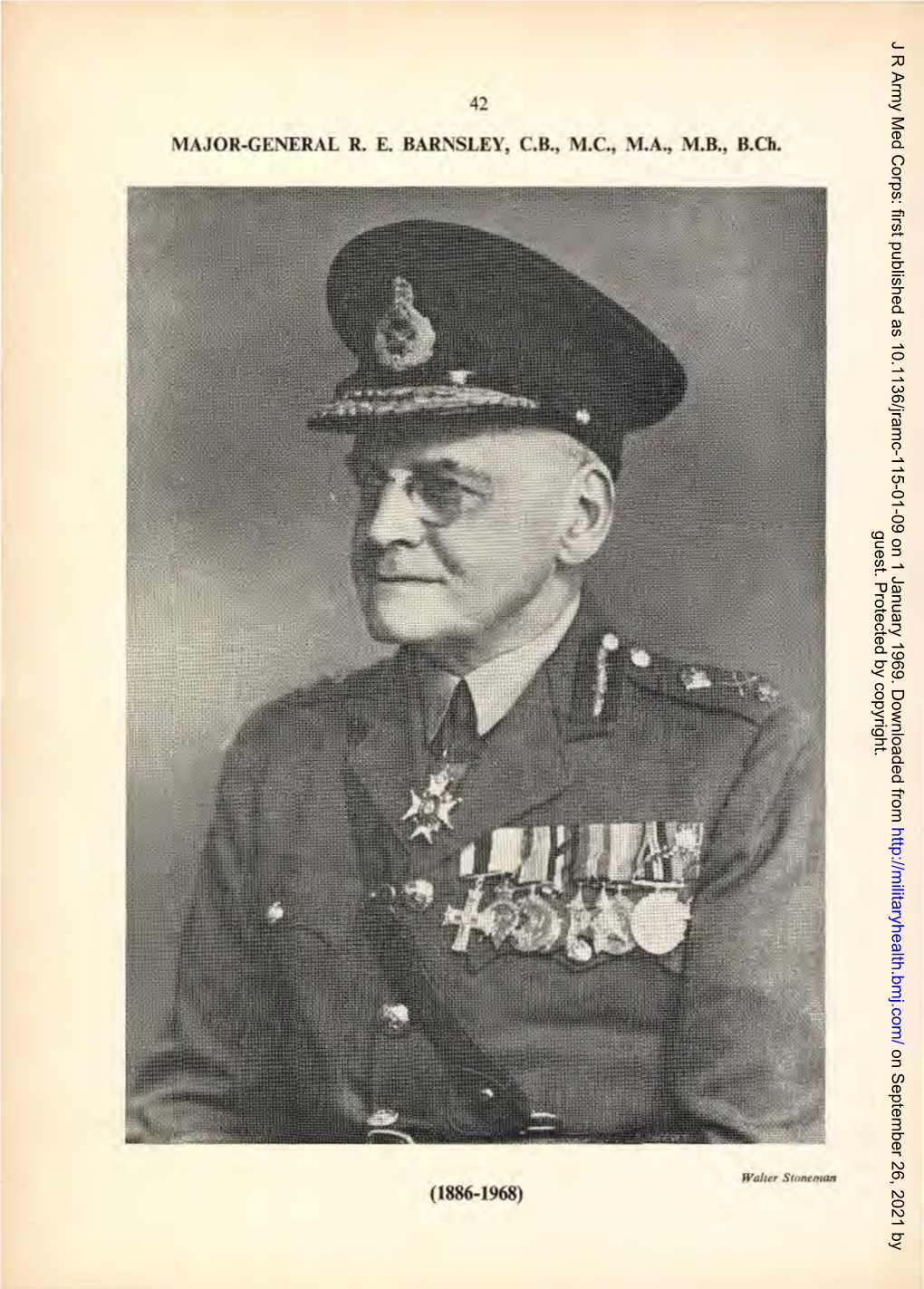 RJN. Obituary: Major General RE Barnsley