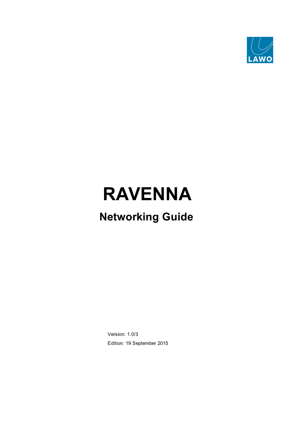 RAVENNA Networking Guide