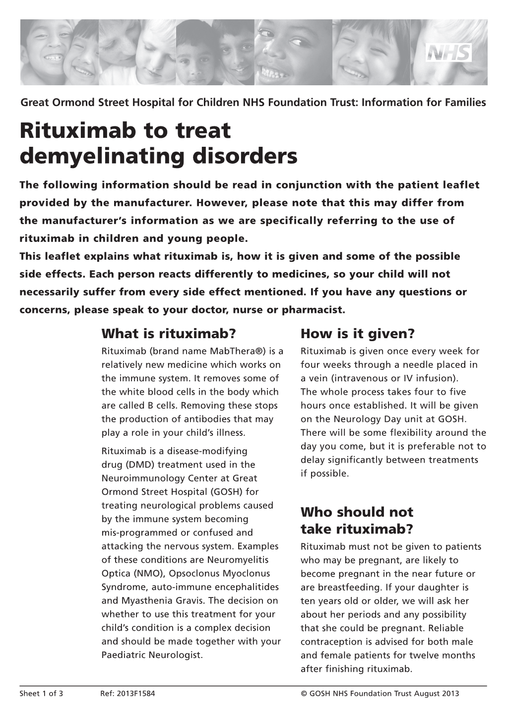 Rituximab to Treat Demyelinating Disorders