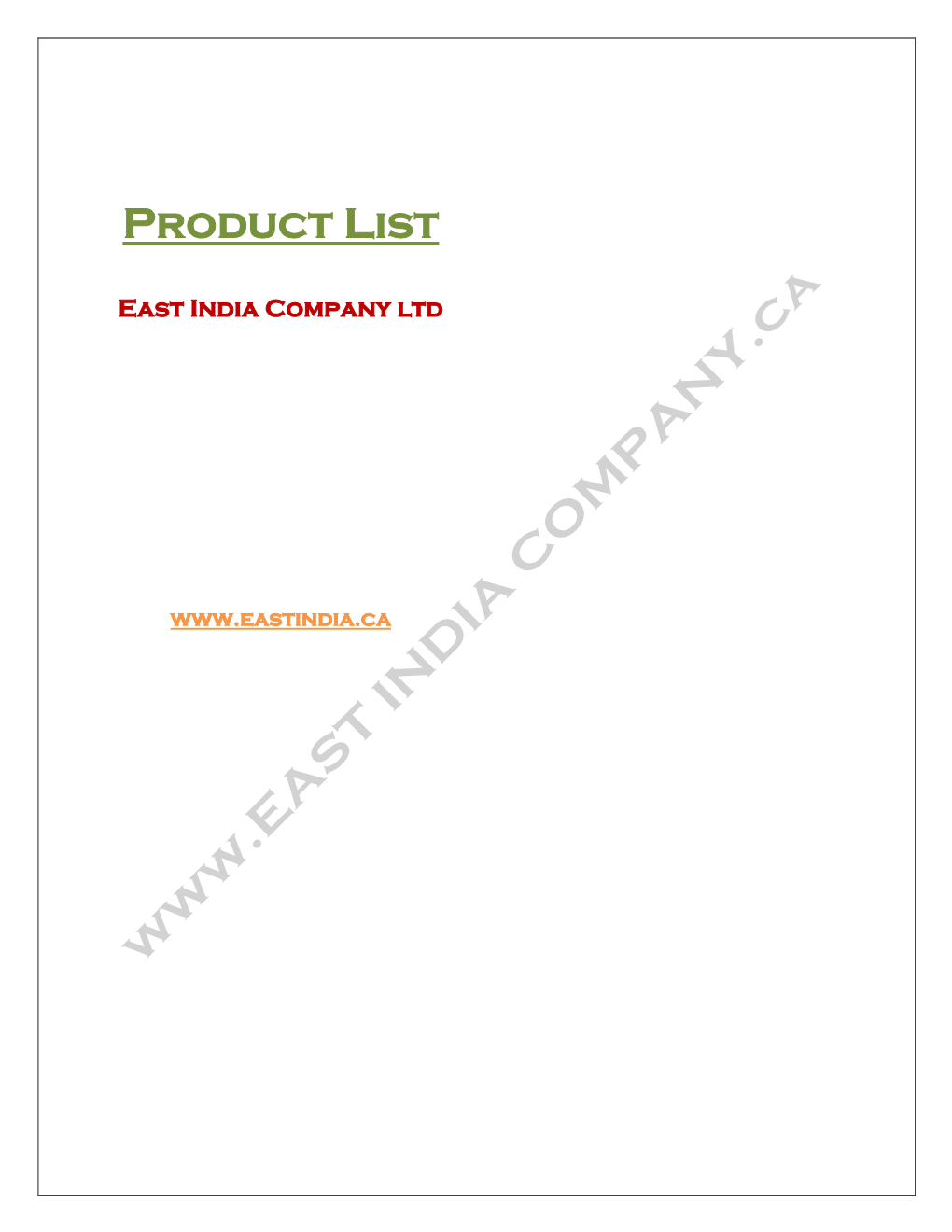 Product List