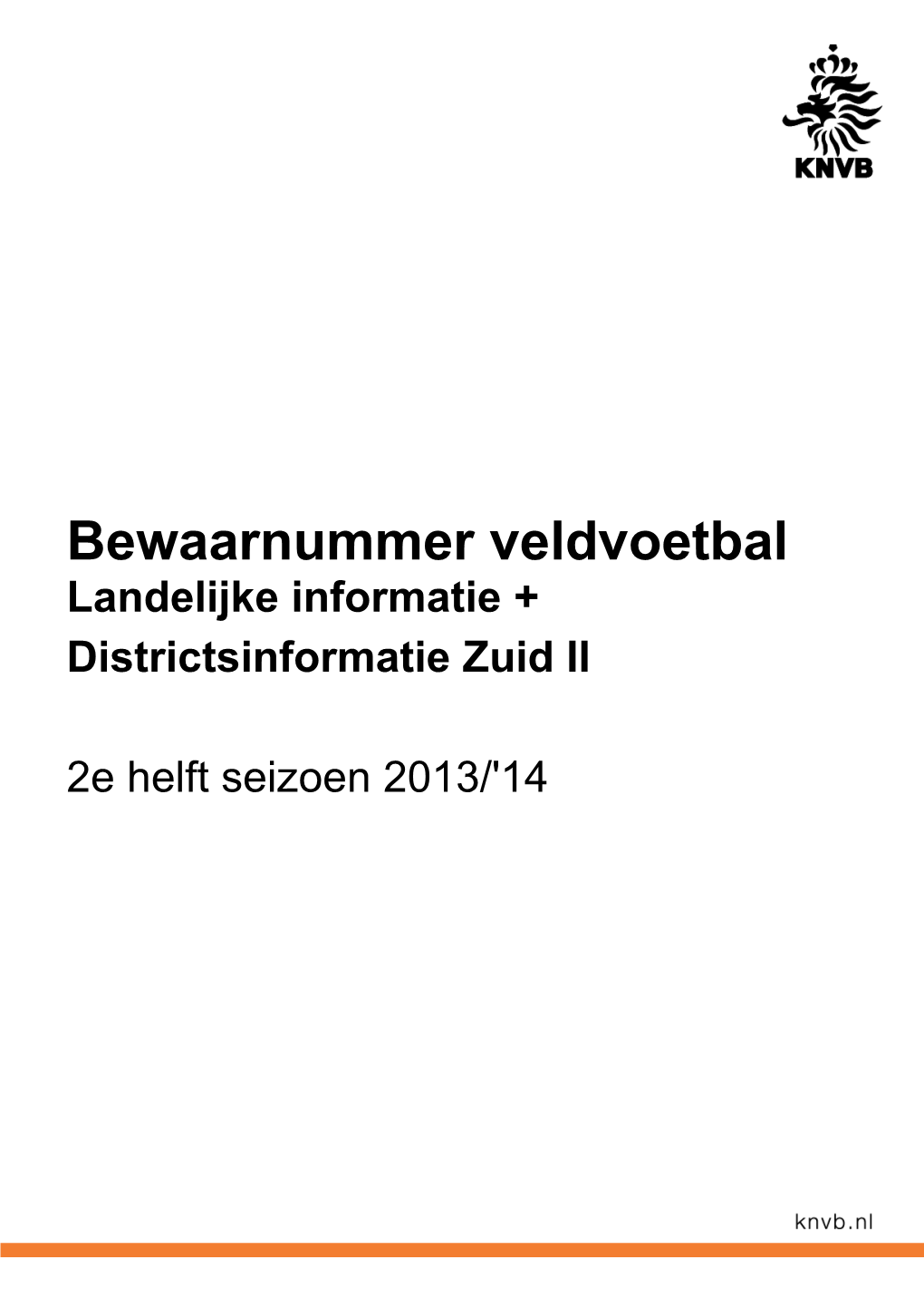 KNVB Bewaarnummer District Zuid 2