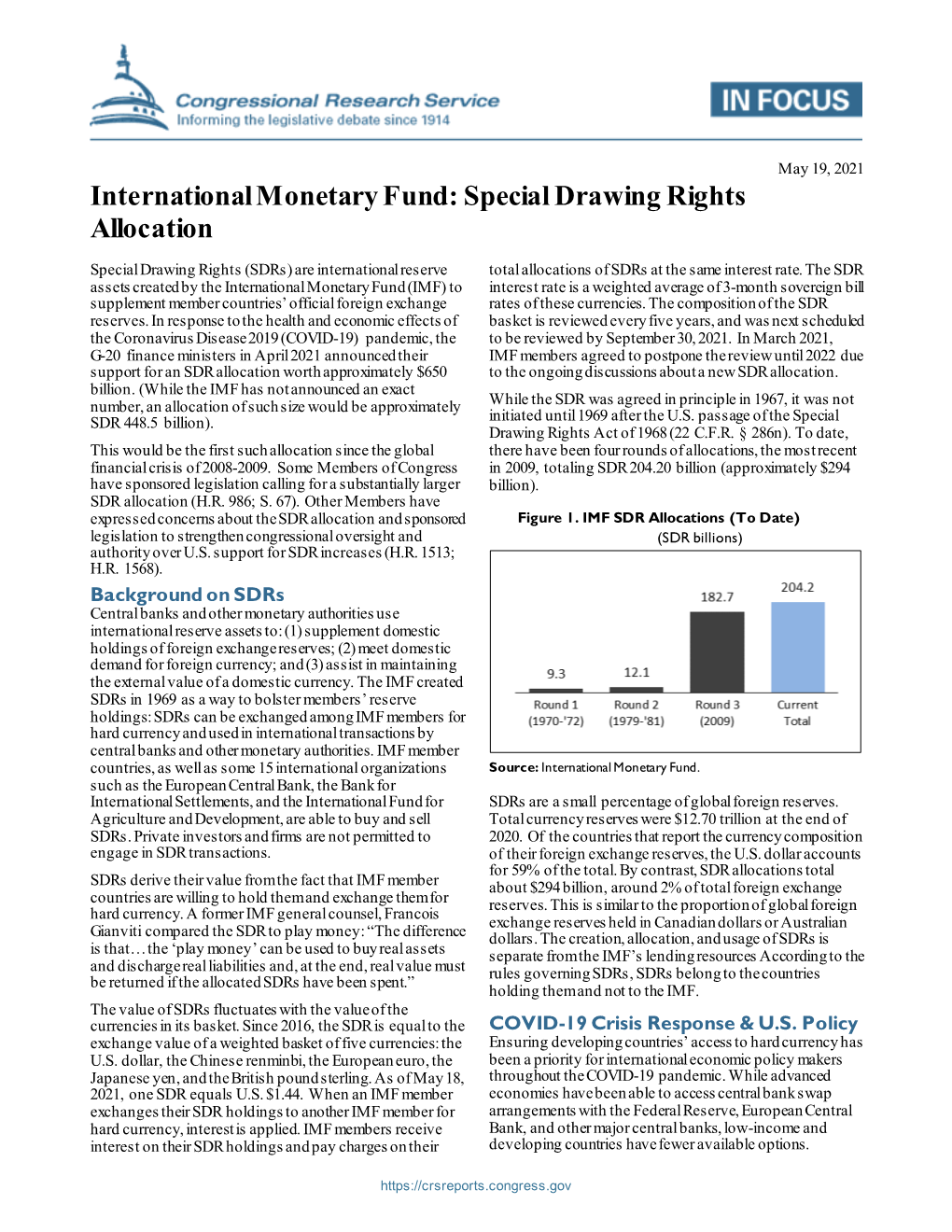 International Monetary Fund: Special Drawing Rights Allocation