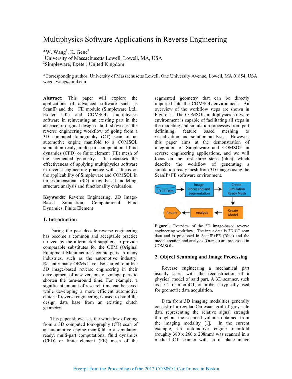 Multiphysics Software Applications in Reverse Engineering