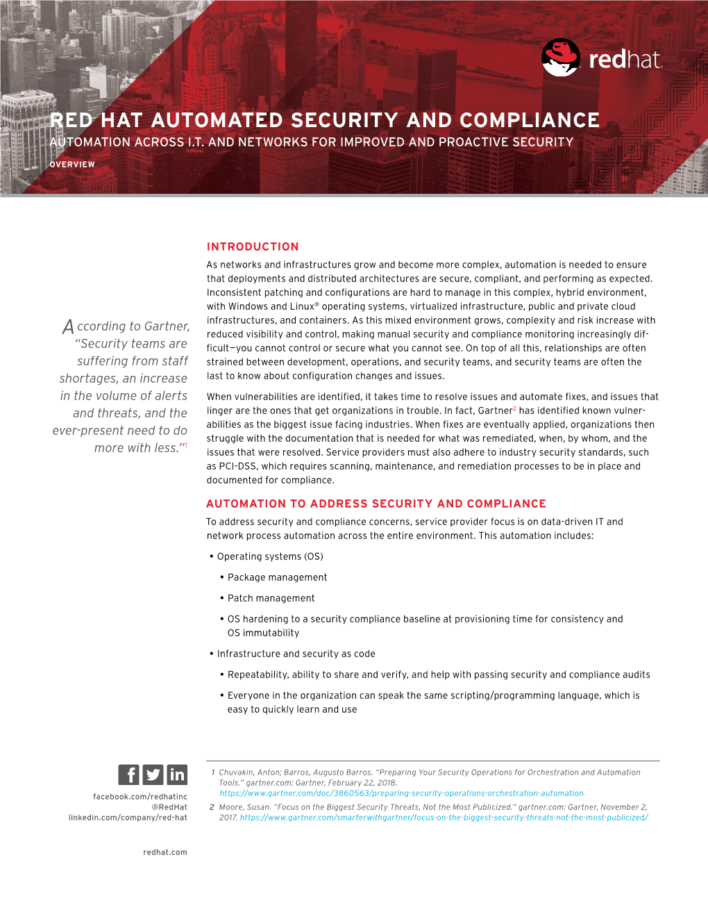 Red Hat Automated Security and Compliance Automation Across I.T
