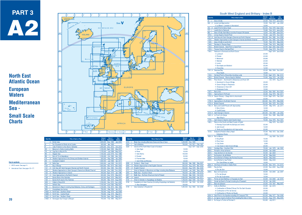 PART 3 South West England and Brittany - Index B Natural Date of New Chart No