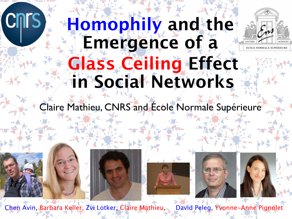 Homophily and the Emergence of a Glass Ceiling Effect in Social Networks