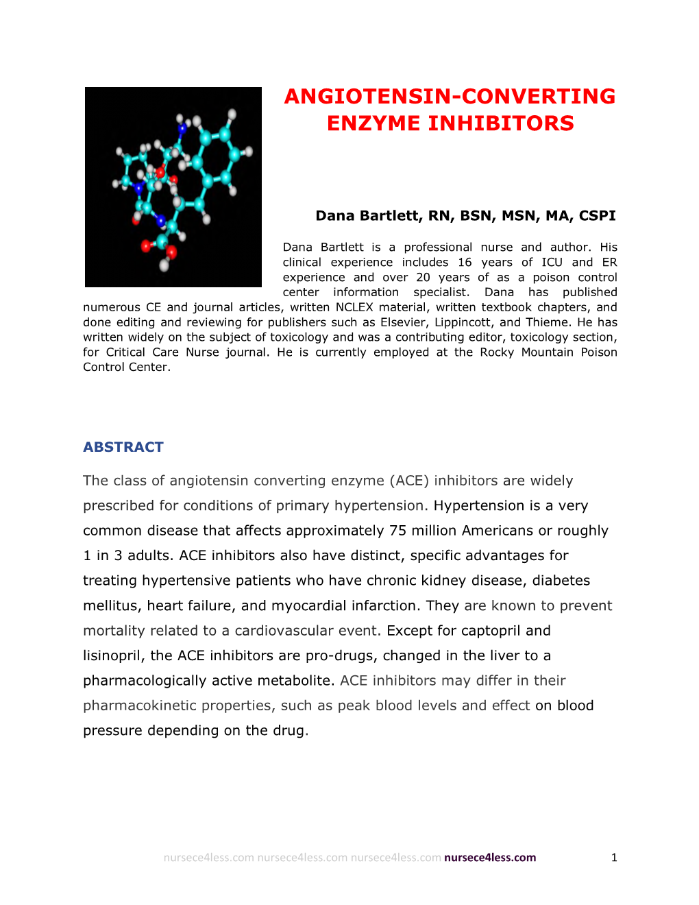 Angiotensin-Converting Enzyme (ACE) Inhibitors