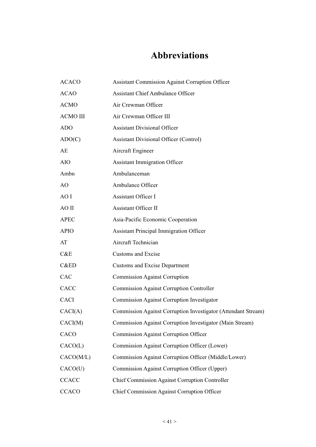 Abbreviations