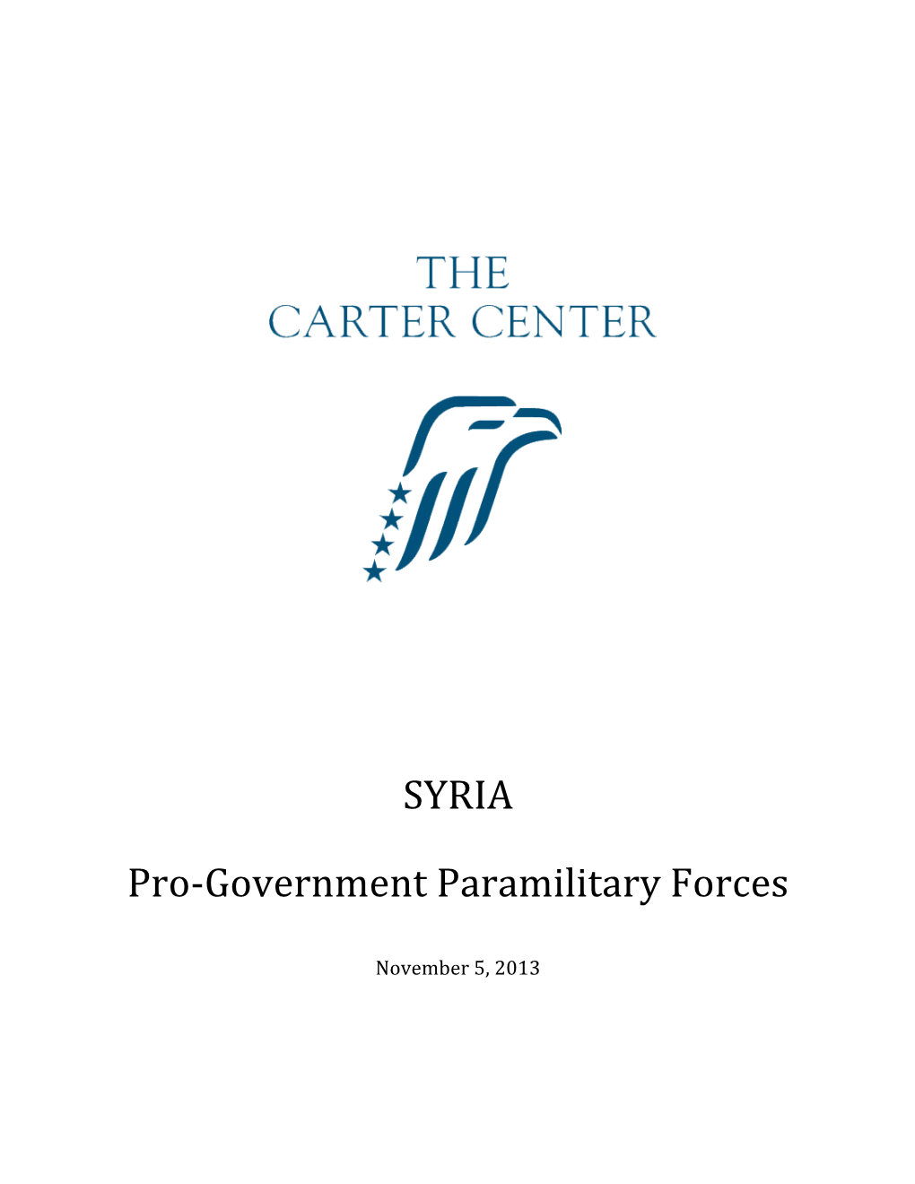 SYRIA Pro-‐Government Paramilitary Forces