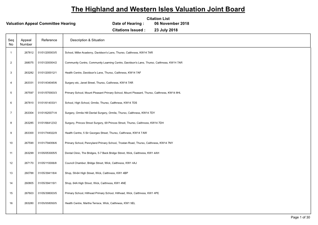 Appeal Citation List External