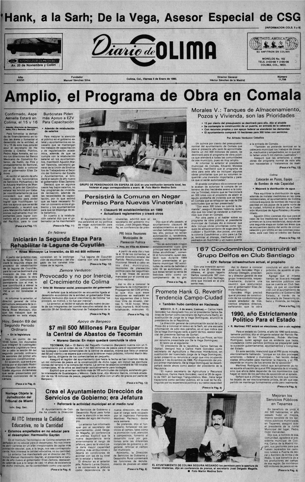 Amplio, El Programa De Obra En Comala Morales V