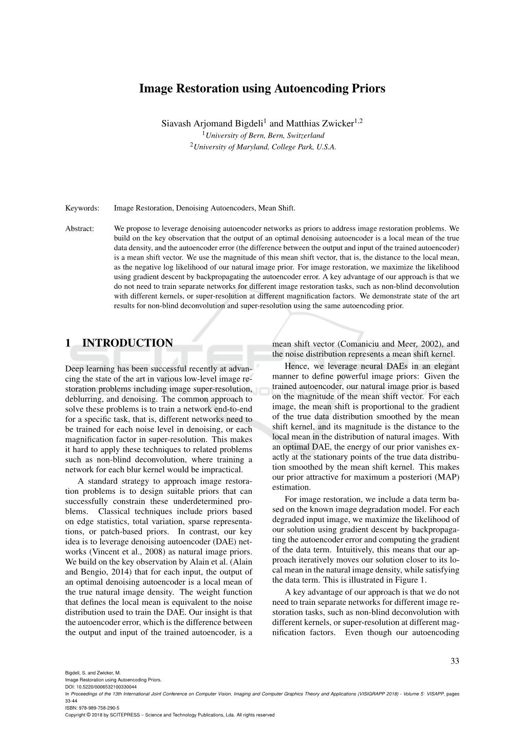 Image Restoration Using Autoencoding Priors