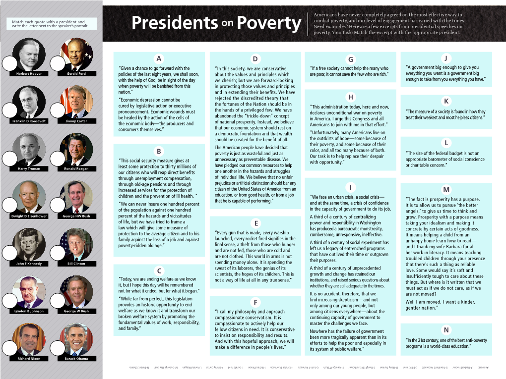 Presidents on Poverty