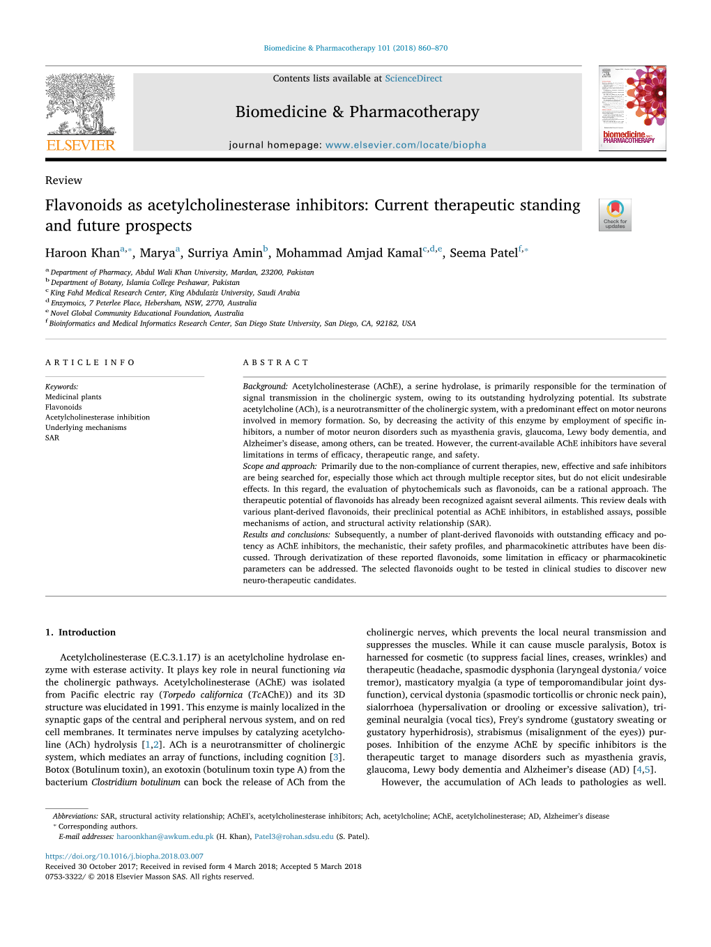 Flavonoids As Acetylcholinesterase Inhibitors Current Therapeutic