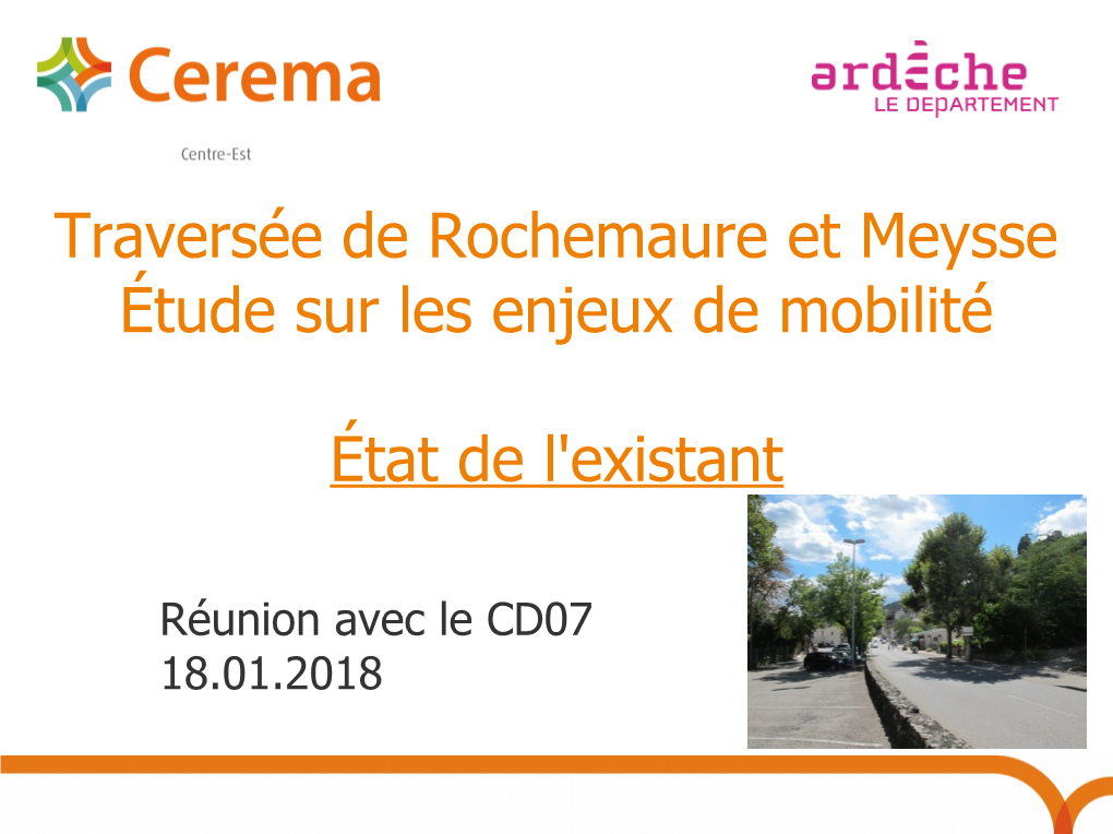 Traversée De Rochemaure Et Meysse Étude Sur Les Enjeux De Mobilité