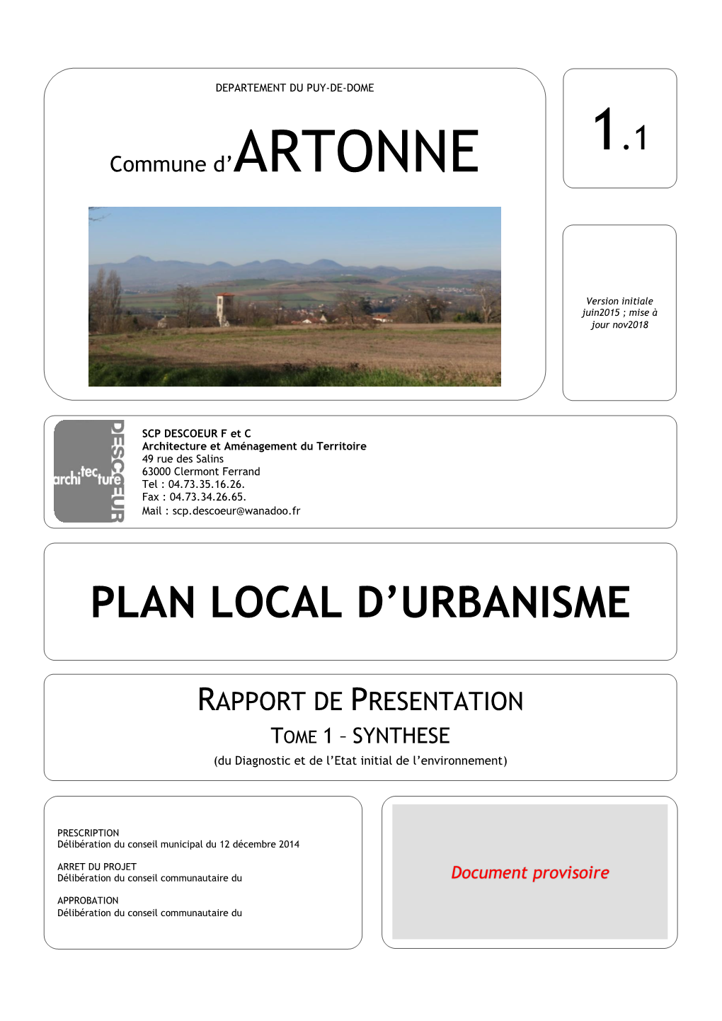 Plan Local D'urbanisme (PLU) Est Le Principal Document D'urbanisme De Planification De L'urbanisme Communal