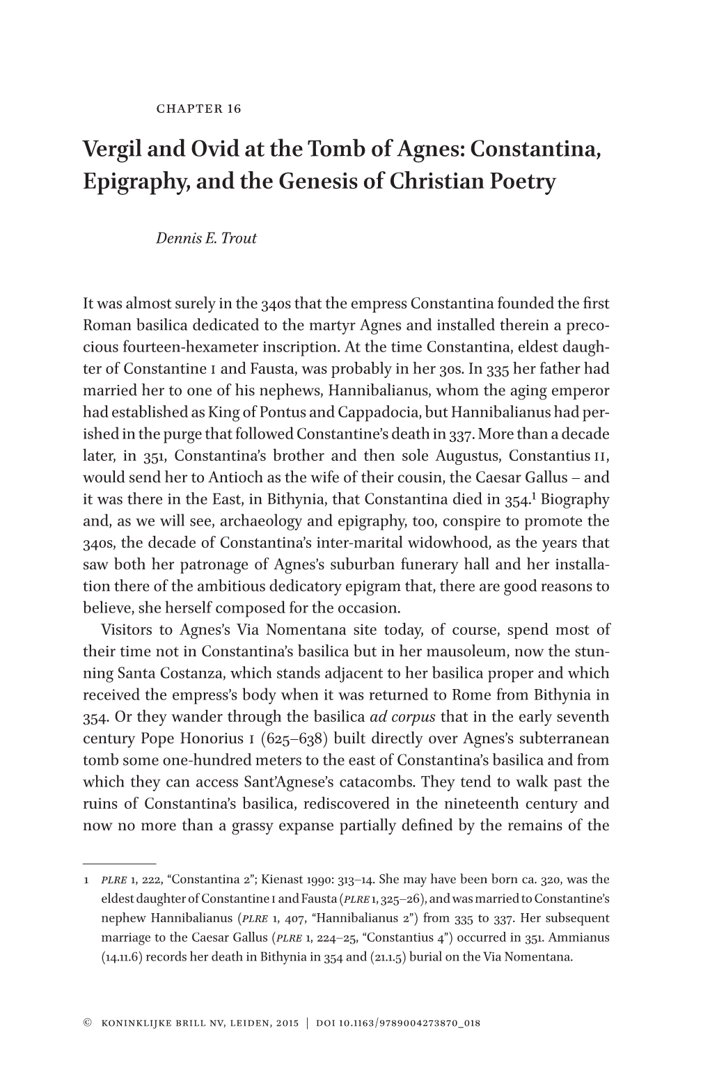 Constantina, Epigraphy, and the Genesis of Christian Poetry