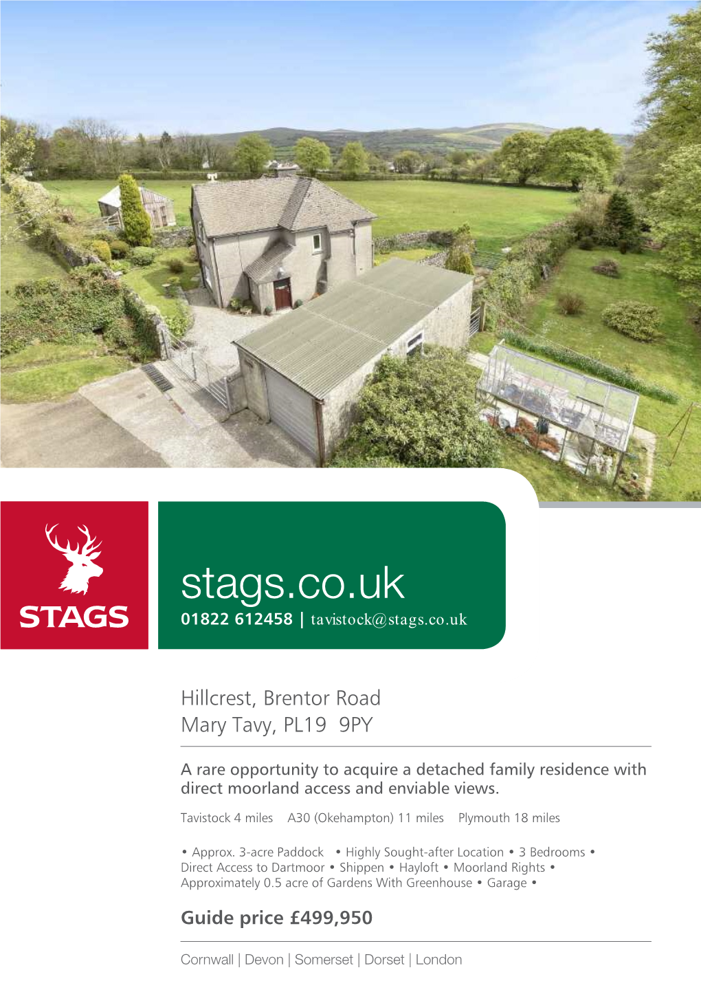 Stags.Co.Uk 01822 612458 | Tavistock@Stags.Co.Uk