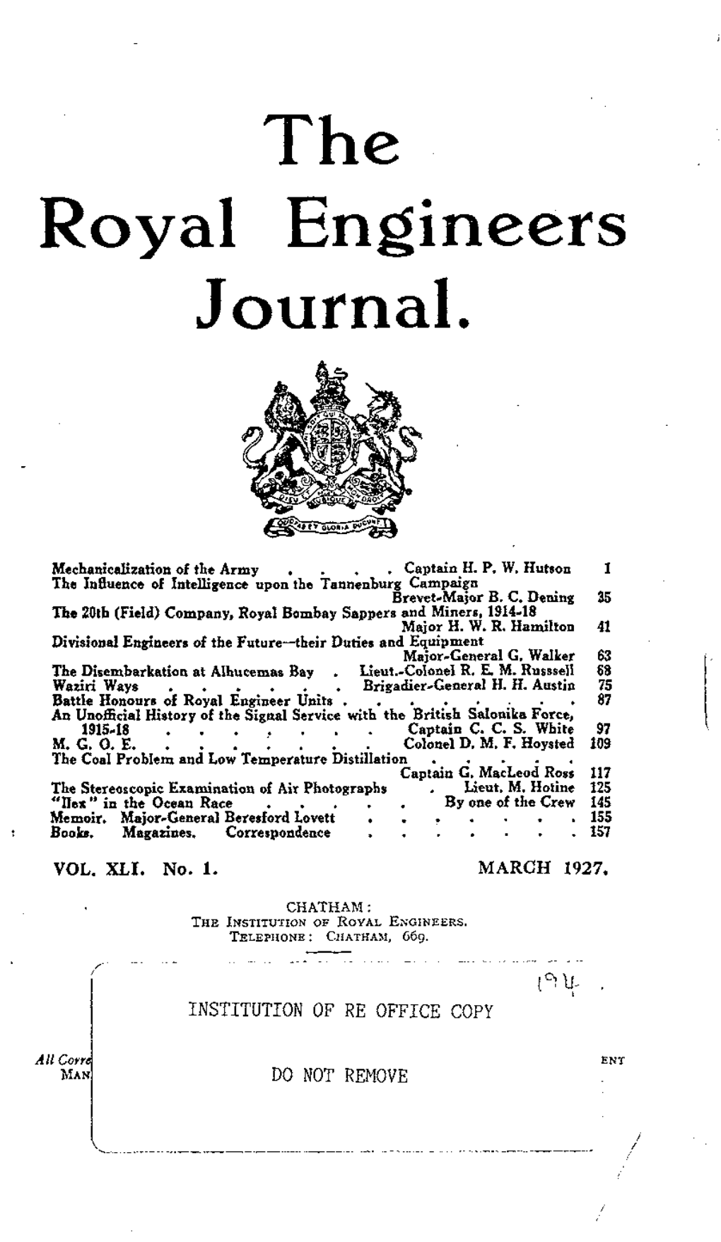 Royal Engineers Journal