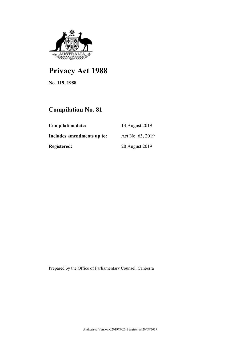 Privacy Act 1988