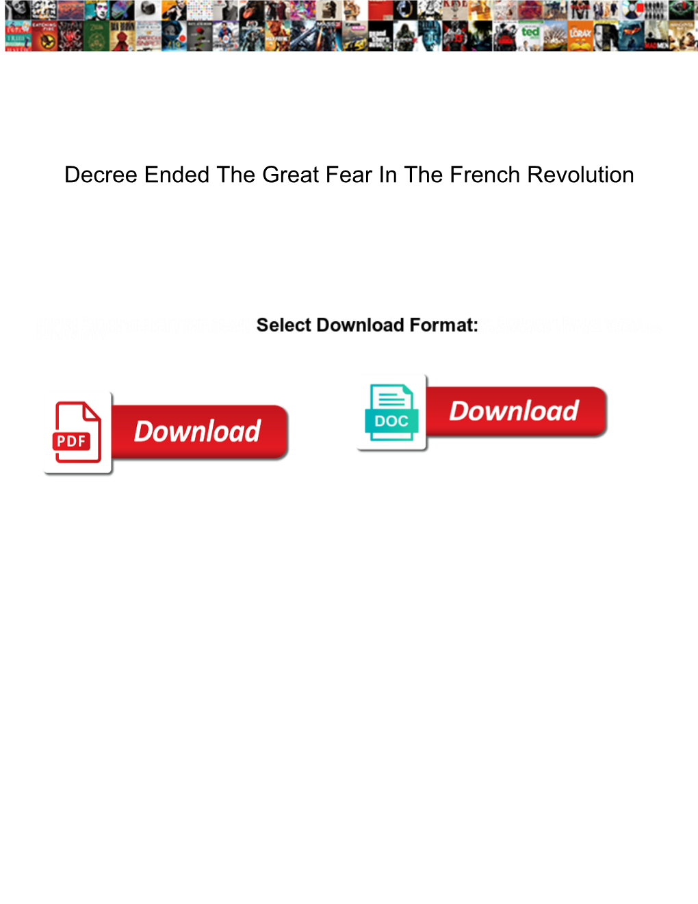 Decree Ended the Great Fear in the French Revolution