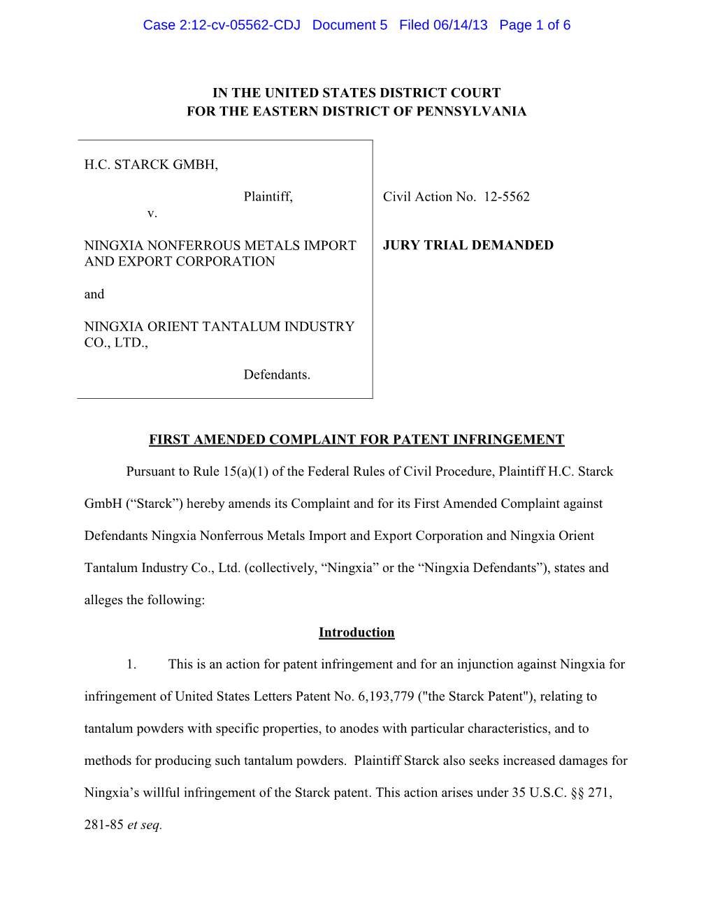 Case 2:12-Cv-05562-CDJ Document 5 Filed 06/14/13 Page 1 of 6