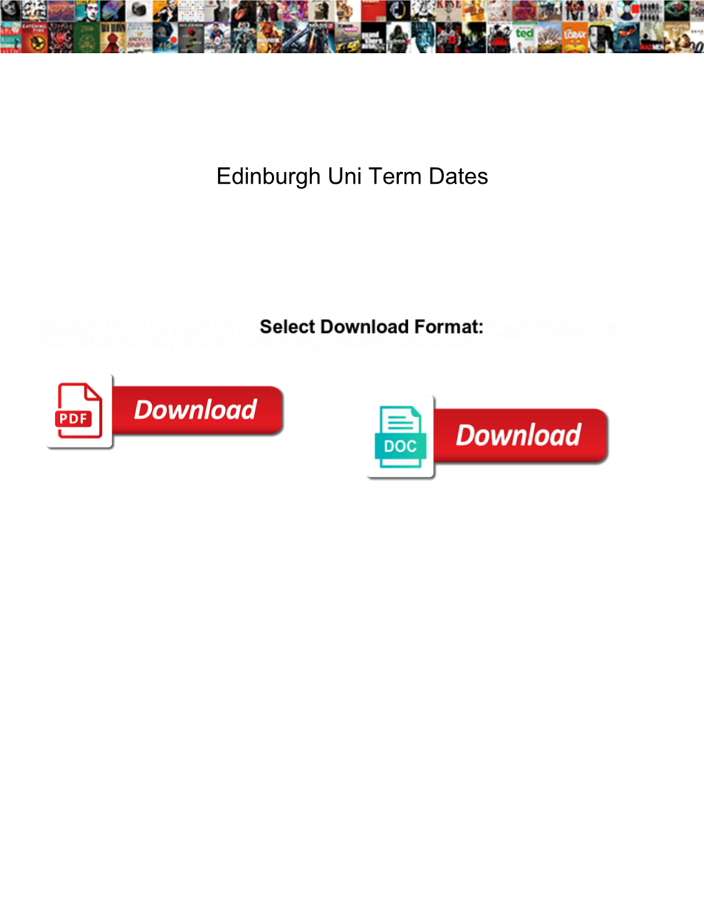 Edinburgh Uni Term Dates