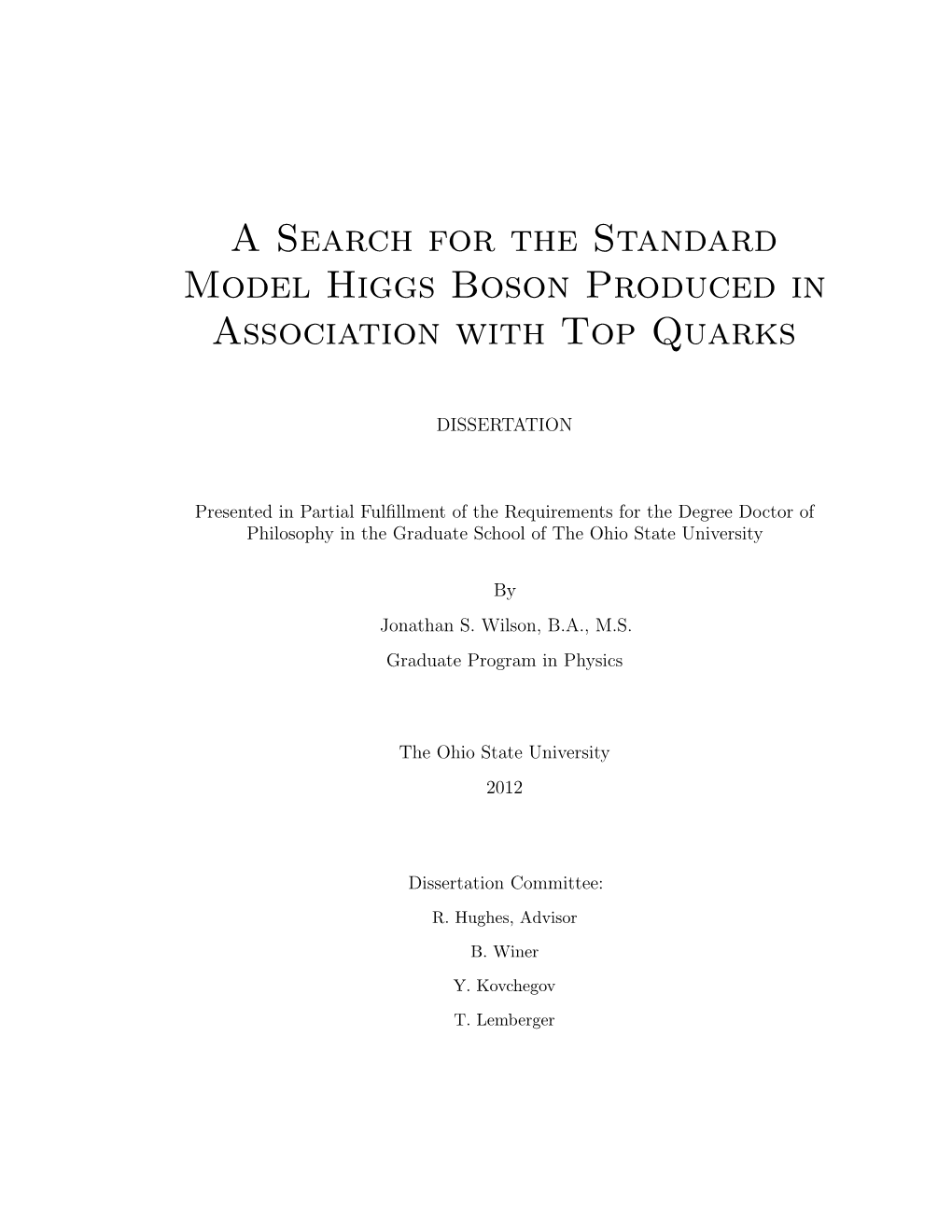 A Search for the Standard Model Higgs Boson Produced in Association with Top Quarks