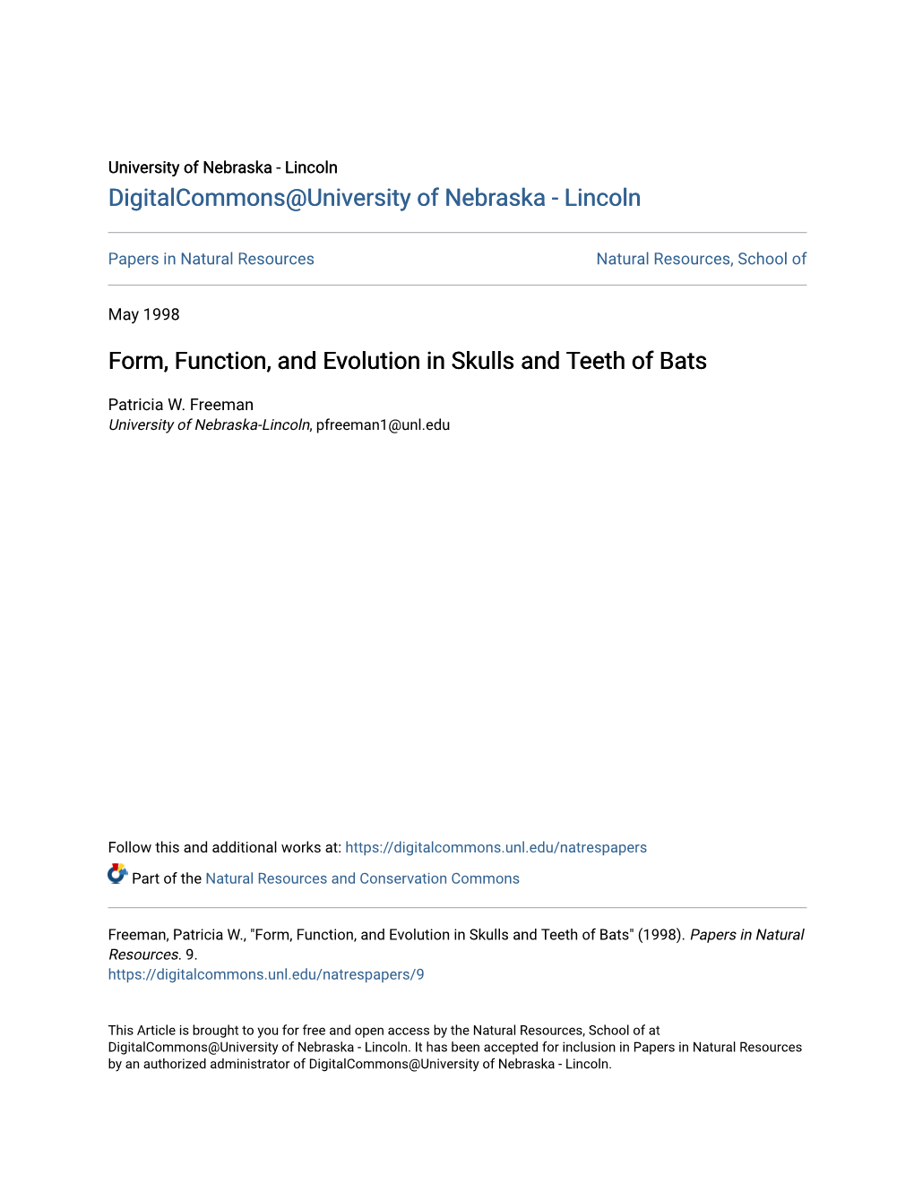 Form, Function, and Evolution in Skulls and Teeth of Bats