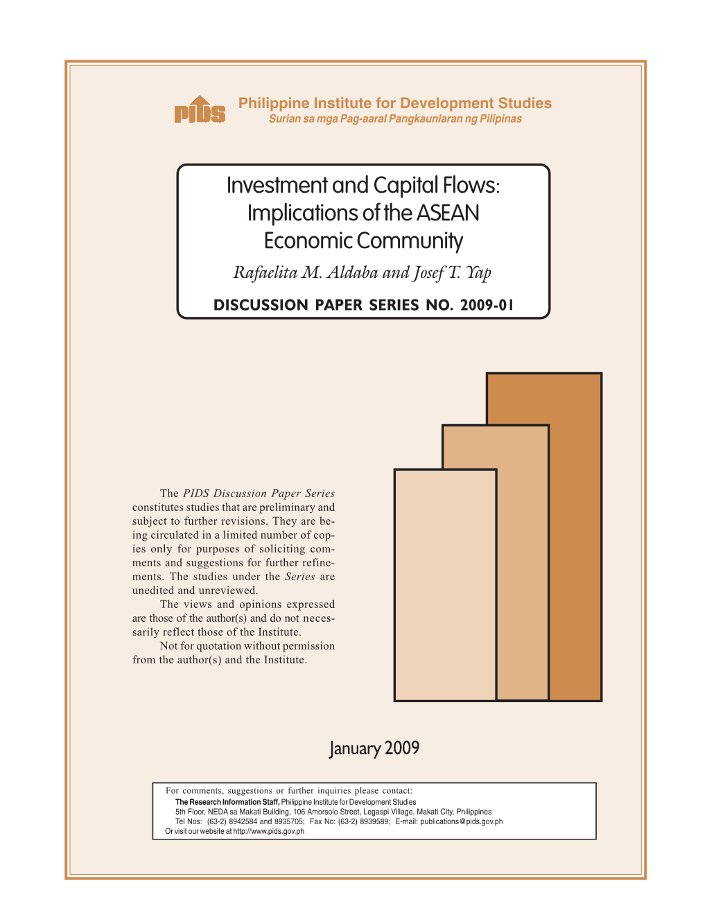 Investment and Capital Flows: Implications of the ASEAN Economic Community Rafaelita M