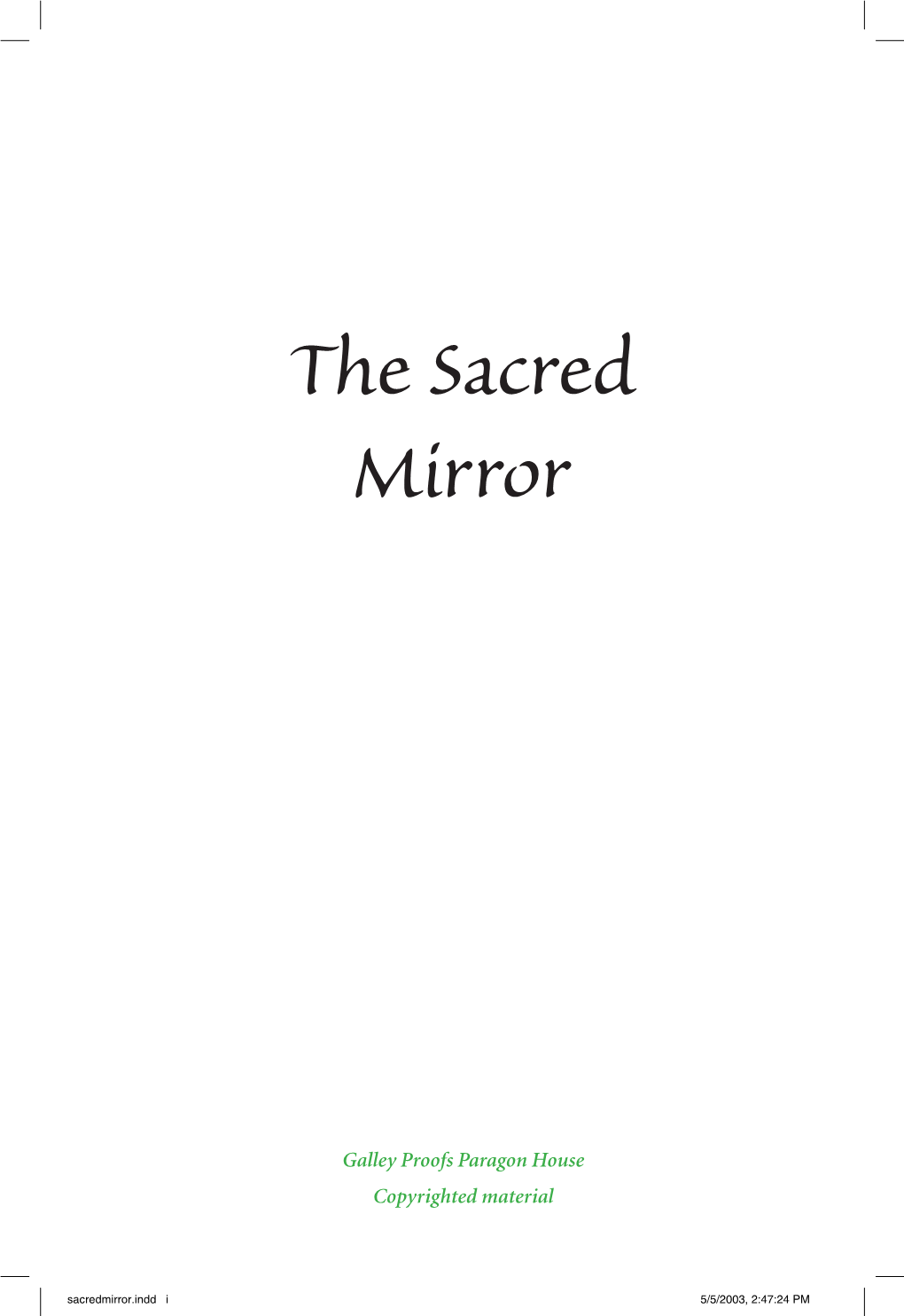 The Sacred Mirror