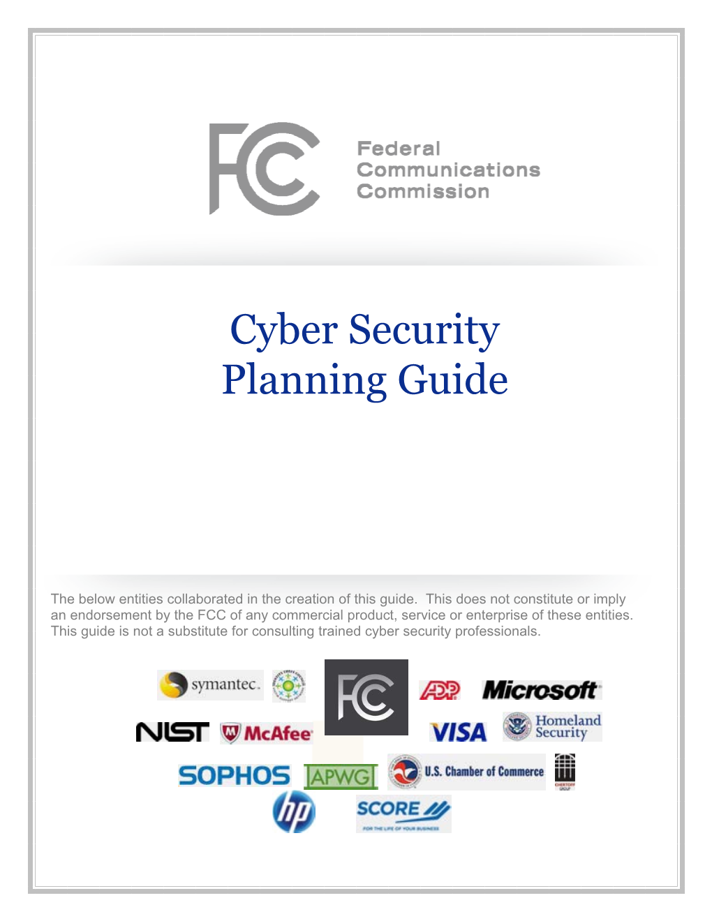 FCC Cyber Security Planning Guide