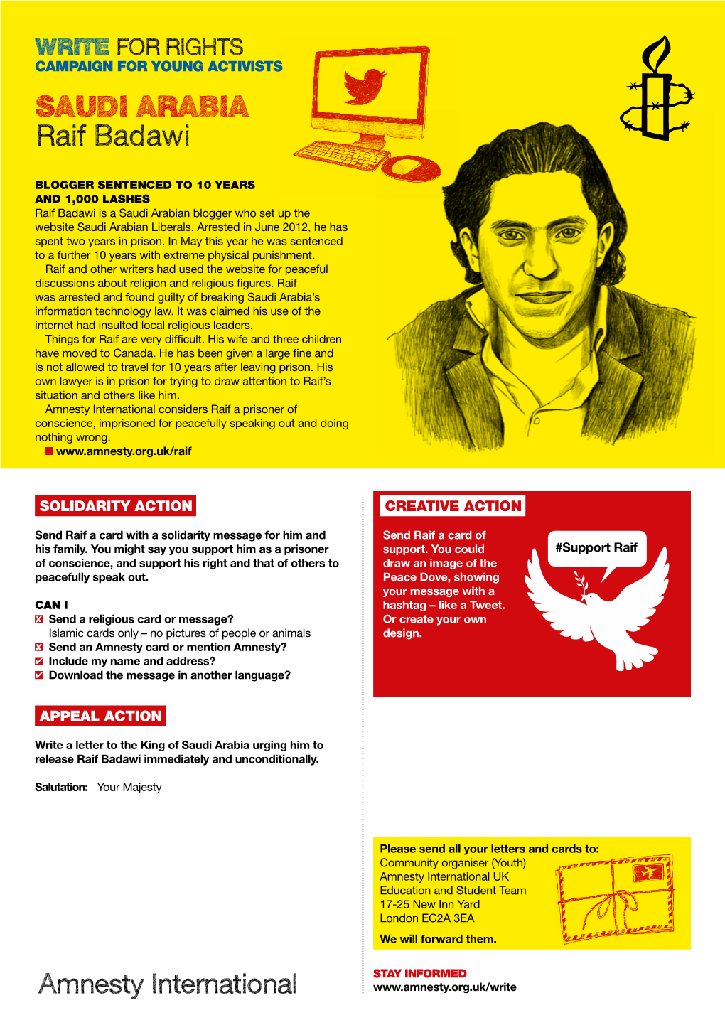 SAUDI ARABIA Raif Badawi