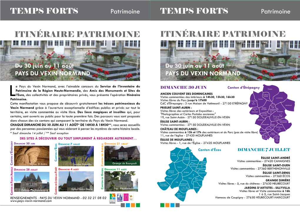 Patrimoine TEMPS FORTS Patrimoine