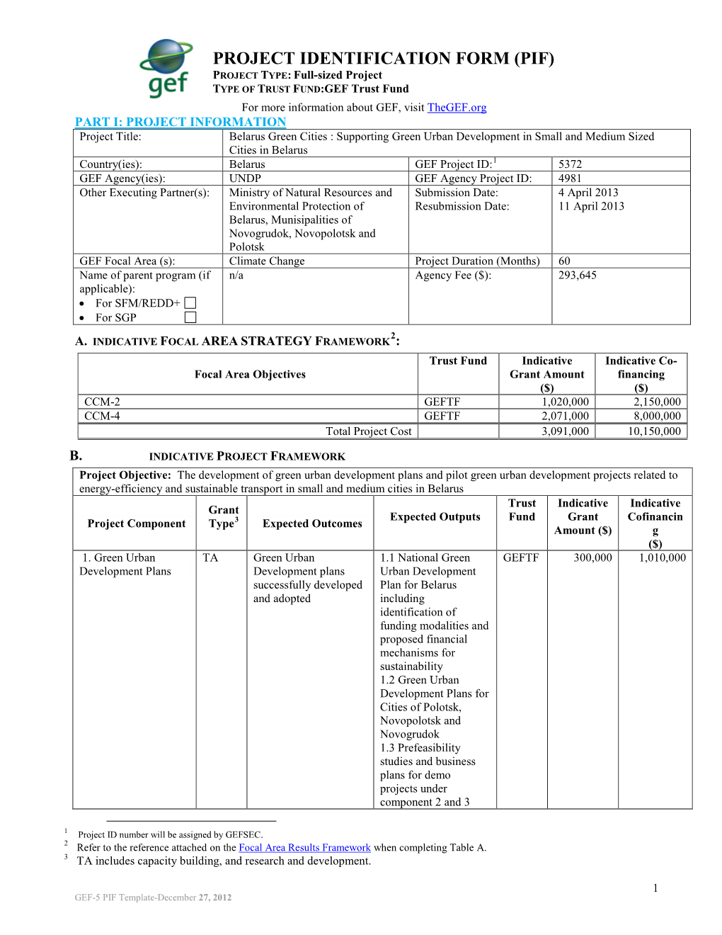 Financing Plan