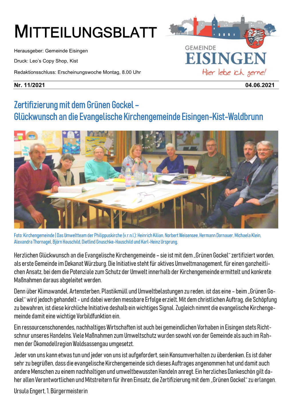 Mitteilungsblatt Vom 04.06.2021