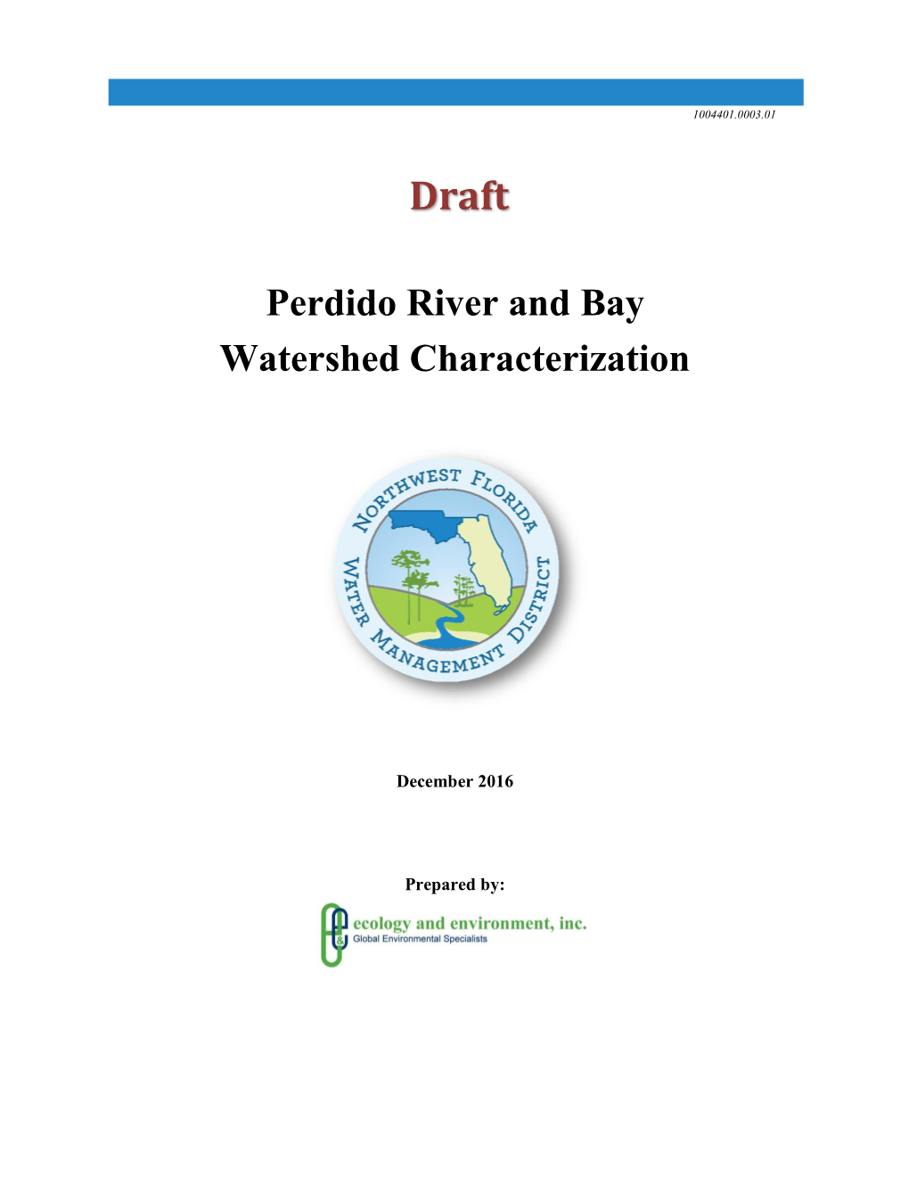 Draft Perdido Watershed Characterization