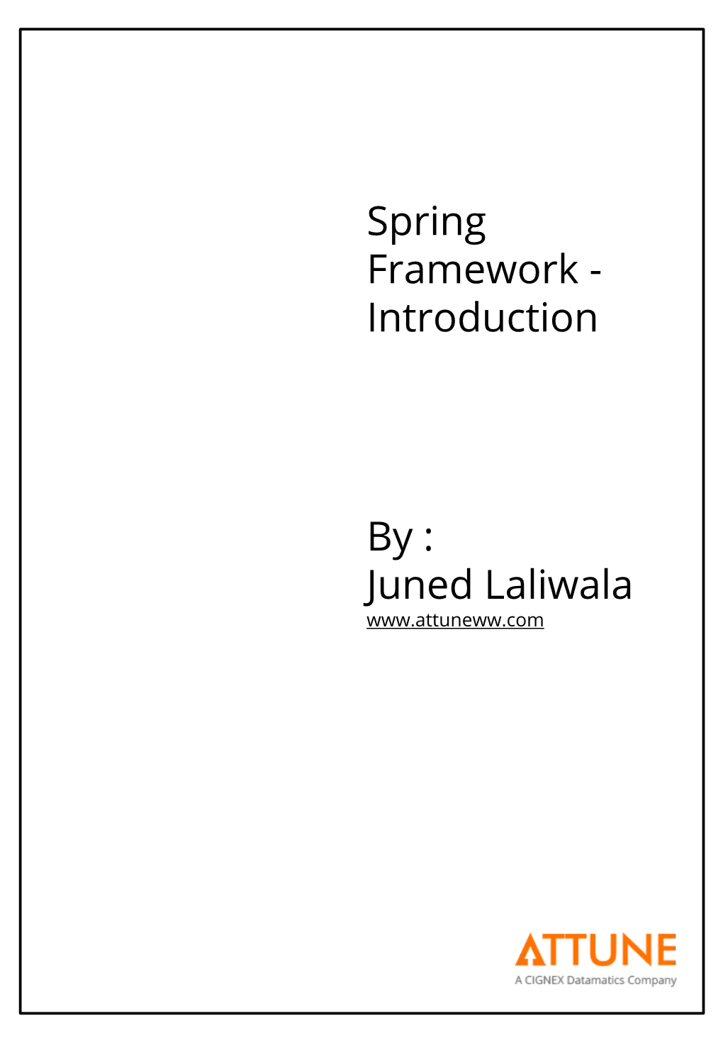 Spring Framework - Introduction
